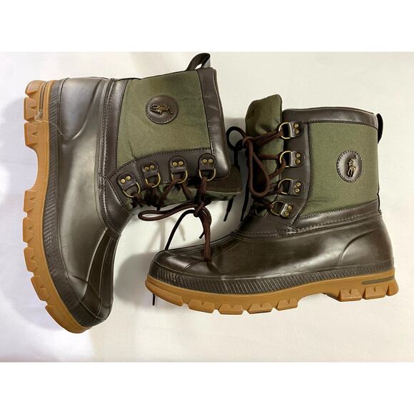 Polo Ralph Lauren LOWEN-BO-WPF Waterproof Boots – Men’s Size 15D Rain Boots - Picture 1 of 11